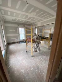 a room being remodeled with scaffolding and scaffolding
