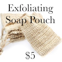 exfoliating soap pouch