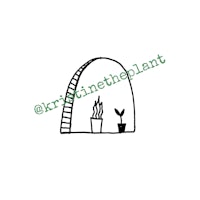 a black and white drawing of an igloo with a plant in it