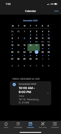 a screenshot of the calendar app on an iphone