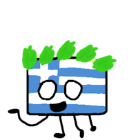 greece flag papercraft free download