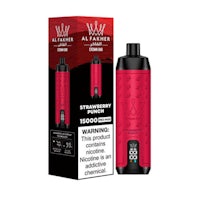 a box with a strawberry e-liquid and a box