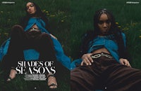 two pictures of a woman laying in the grass