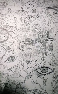 a drawing with a lot of different things on it