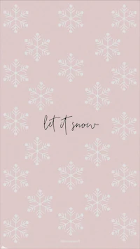 a pink background with white snowflakes and the words let it snow