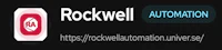 the rockwell automation logo on a black background