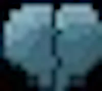 a blue pixel heart with a black background
