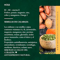 a poster with a picture of nuts and seeds