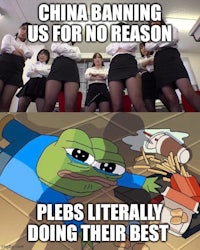 china banning us for no reason peeps literally doing their best - china banning us for no reason peeps literally doing