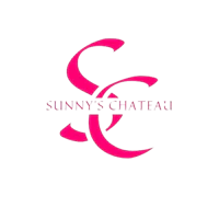 the logo for sunny's chateau on a black background
