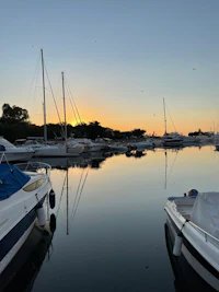 a boat docked in the water