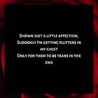 a black and red rose with the words show just a little affection