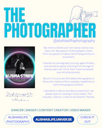a flyer for the photographer