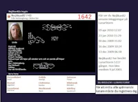 a screen shot of a computer screen showing a woman's information