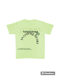 a lime green t - shirt with the words tangoing in coming out