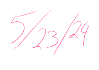 a black background with a pink number written on it