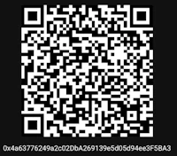 a qr code on a black background