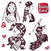 a collection of indian women with different hairstyles