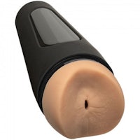 a black sex toy on a white background