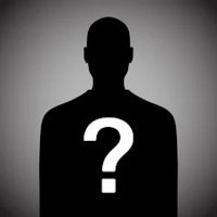 a silhouette of a man with a question mark on his head