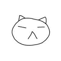 a drawing of a cat on a black background