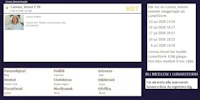 a screen shot of a website showing a person's information