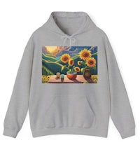 sunflowers on the table hoodie