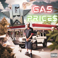 the cover of gas prices featuring a man standing in front of a car