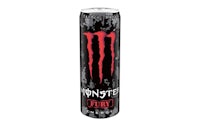 a can of monster energy drink on a white background