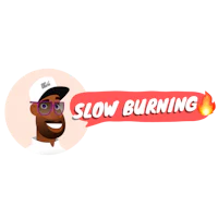the logo for slow burning