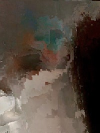 a painting of a woman sitting in a chair