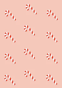 candy canes on a pink background