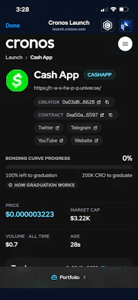 cronos cash app screenshot