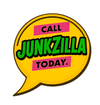 a speech bubble with the words call junkzilla today