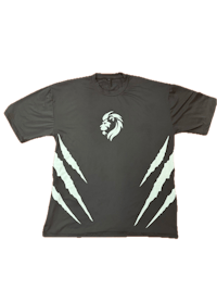 a black t - shirt with a lion on it