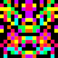 an image of a colorful pixel art design