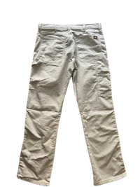 a pair of white pants on a black background