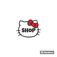 hello kitty logo on a black background