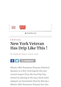 a screenshot of the new york veteran has a drip like this