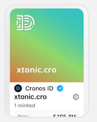 a sticker with the words xonic cro on it