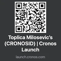 a qr code with the text, topica miloevi's cronos launch