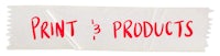 a piece of paper with the words print 3 products on it
