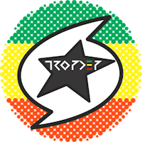 a logo with a star and polka dots