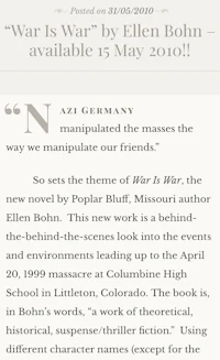 war is by ellen bron