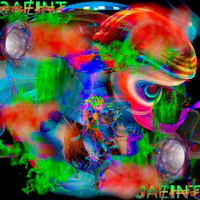 a colorful image of a psychedelic image with the word sabine
