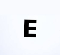 the letter e on a white background