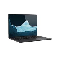 a laptop with an image of a mountain on it