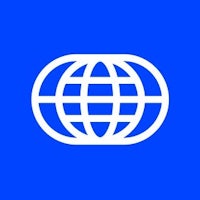 the world bank logo on a blue background