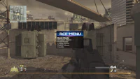 a screenshot of a video game with a gun in it