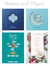posters and flyers for a muslim wedding